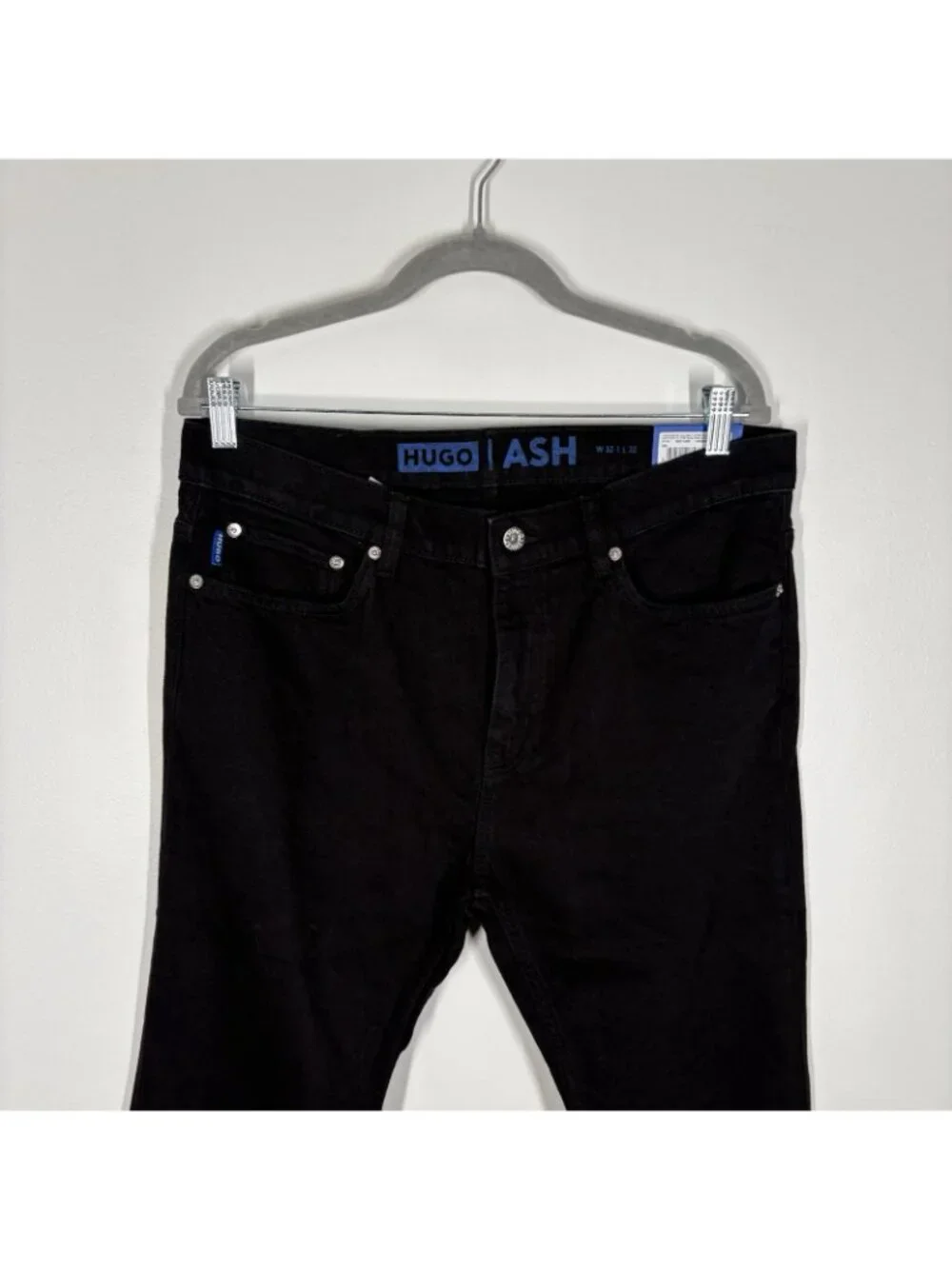 HUGO Boss Men Size W32xL32 Black Denim Ash Slim Fit Jeans NWT